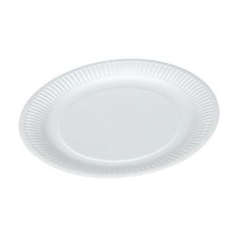 Paptallerken Ø 23 cm bionedbrydelig - 100 stk.